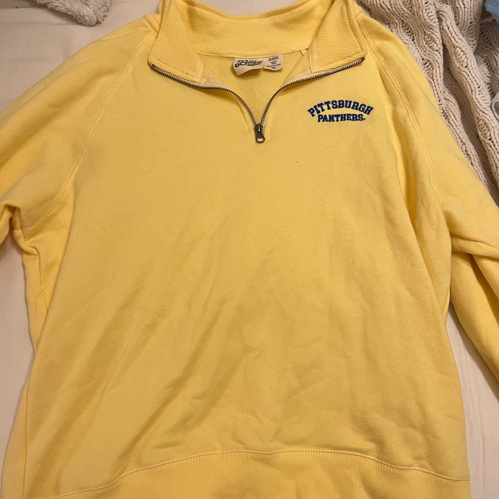 Pitt yellow quarterzip